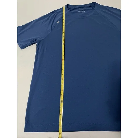 Rhone Shirts Lot Of 2 Men's Large Blue/Gray Crewneck Performance Gym - Picture 3 of 7